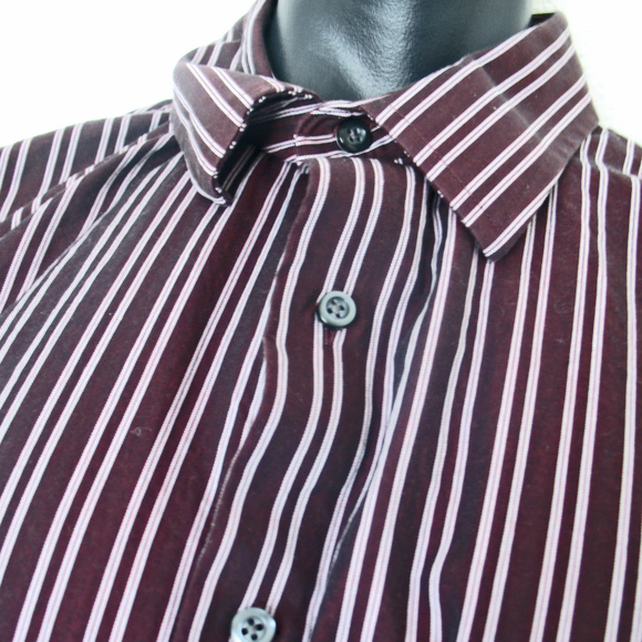 Men’s Apt 9 SlimFit Button Down Dress Shirt-Purple - Picture 3 of 8